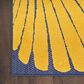 Nourison Aloha 9" x 12" Indoor/Outdoor Navy and Multicolor Area Rug, , large