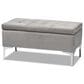Baxton Studio Mabel Storage Ottoman in Grey, , large