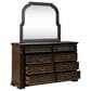 Belle Furnishings Provence Park 4-Piece Queen Upholstered Shelter Bedroom Set in Chateau Brown, , large