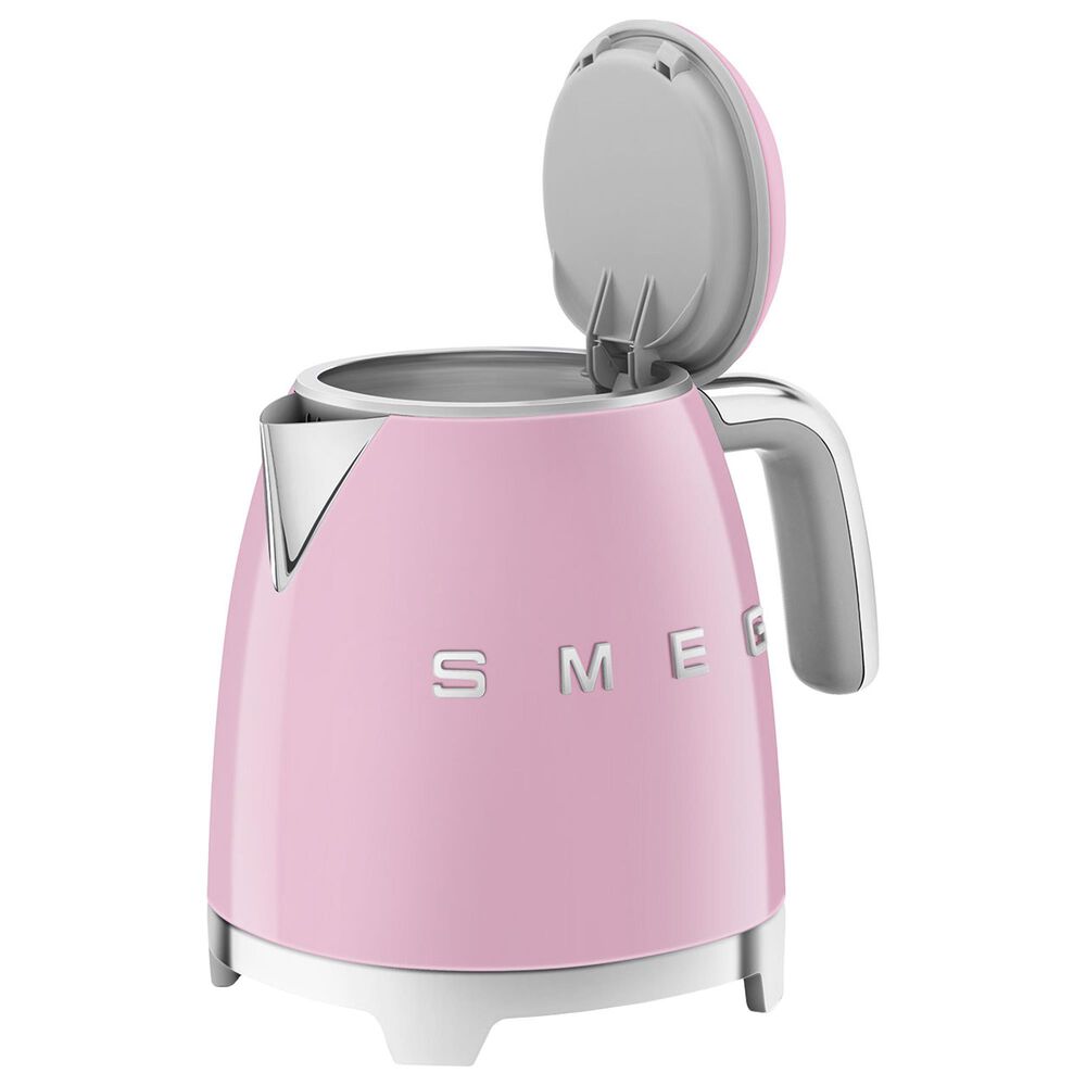 Smeg 3-Cup Stainless Steel Retro Style Mini Electric Kettle in Pink, , large