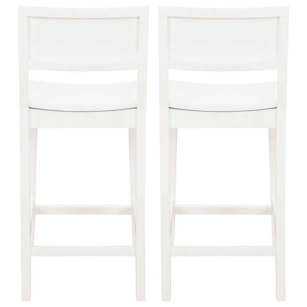 Linon Home Decor Devin Counter Stool in White (Set of 2), , large