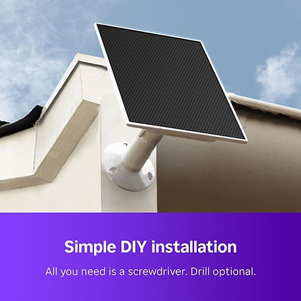 Roku Solar Panel USB-C for Battery Camera and Battery Plus Only in White, , large