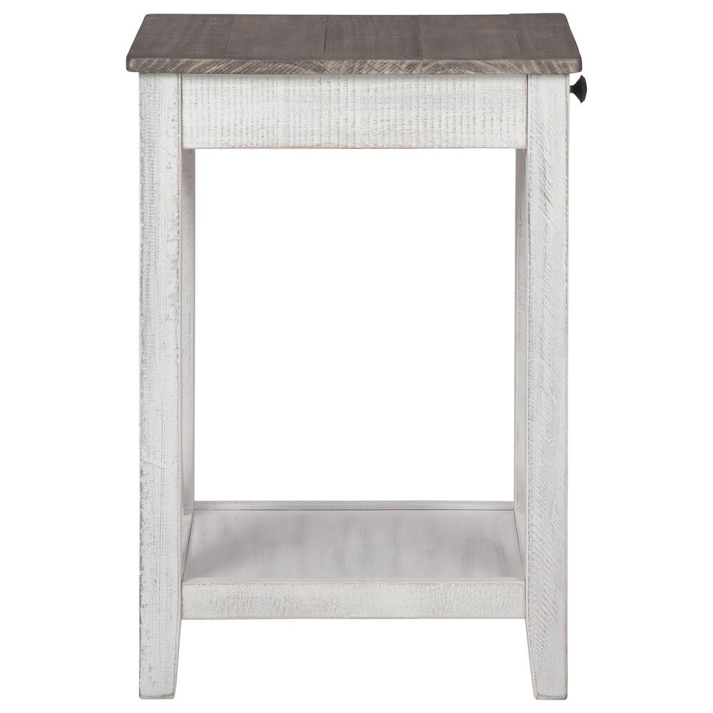 Ashley Adalane Accent Table in Distressed White and Gray, , large