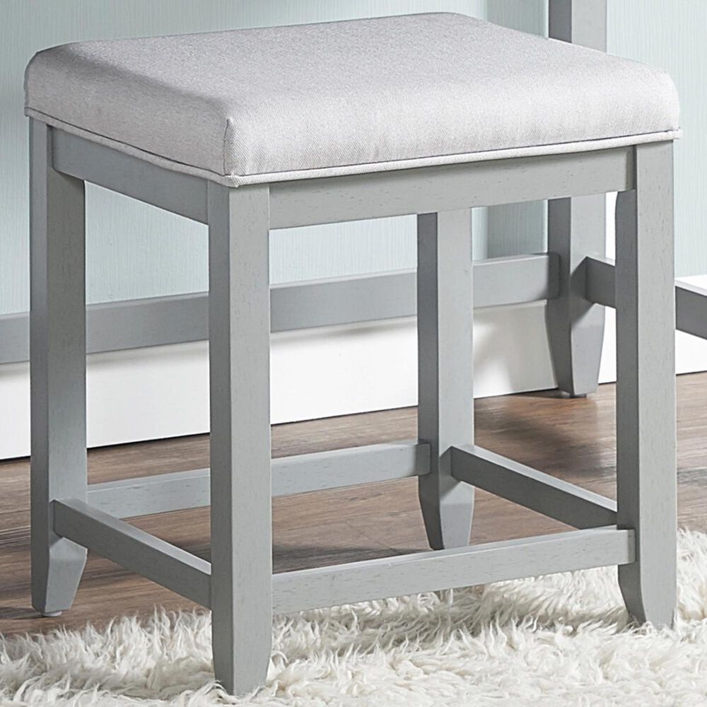 Crosley Furniture Vista Vanity Stool in Grey, , large