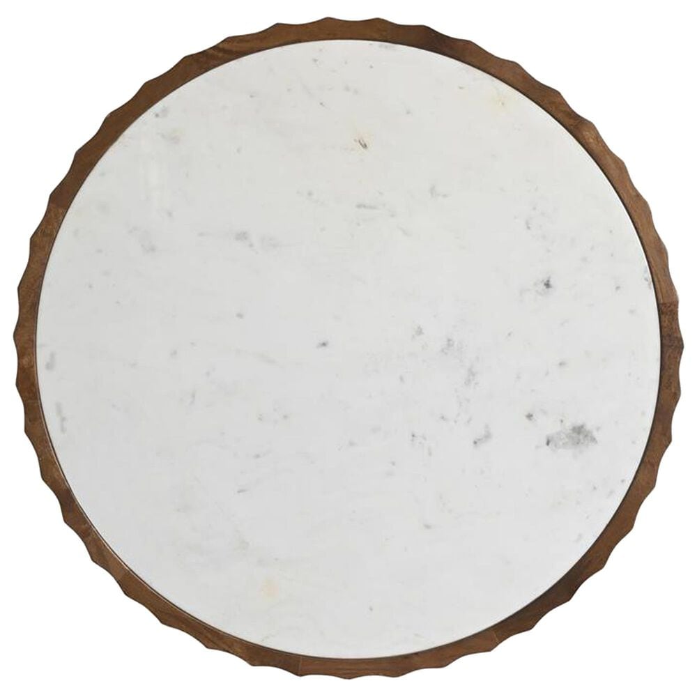 Linden Boulevard Kimble Cocktail Table in Brown and White, , large