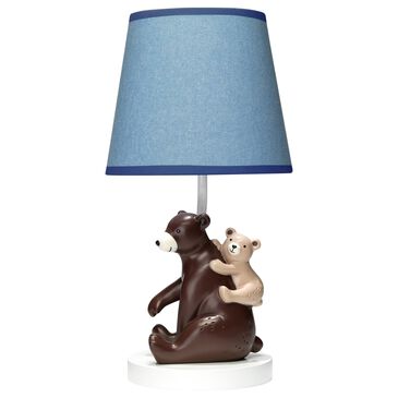 Lambs and Ivy Big Sky Mommy and Baby Bear Lamp in Brown, , large