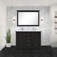 Lexora Home Dukes 48" Double Bathroom Vanity in Espresso with 2 cm White Carrara Marble Top and Rectangular Sinks, , large