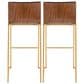 Lumisource Mason Mara Barstool with Black Cushion in Black and Walnut (Set of 2), , large