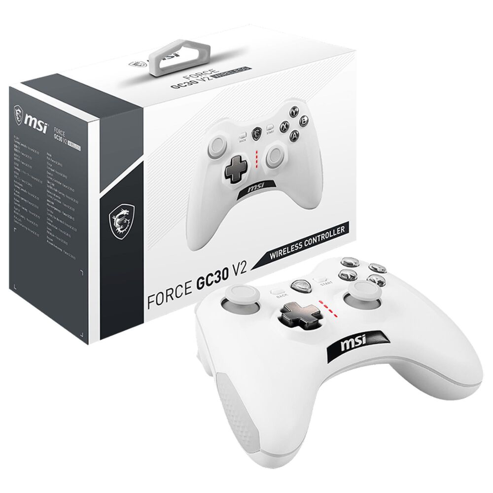 MSI Force GC30 V2 Wireless Gaming Controller in White, , large
