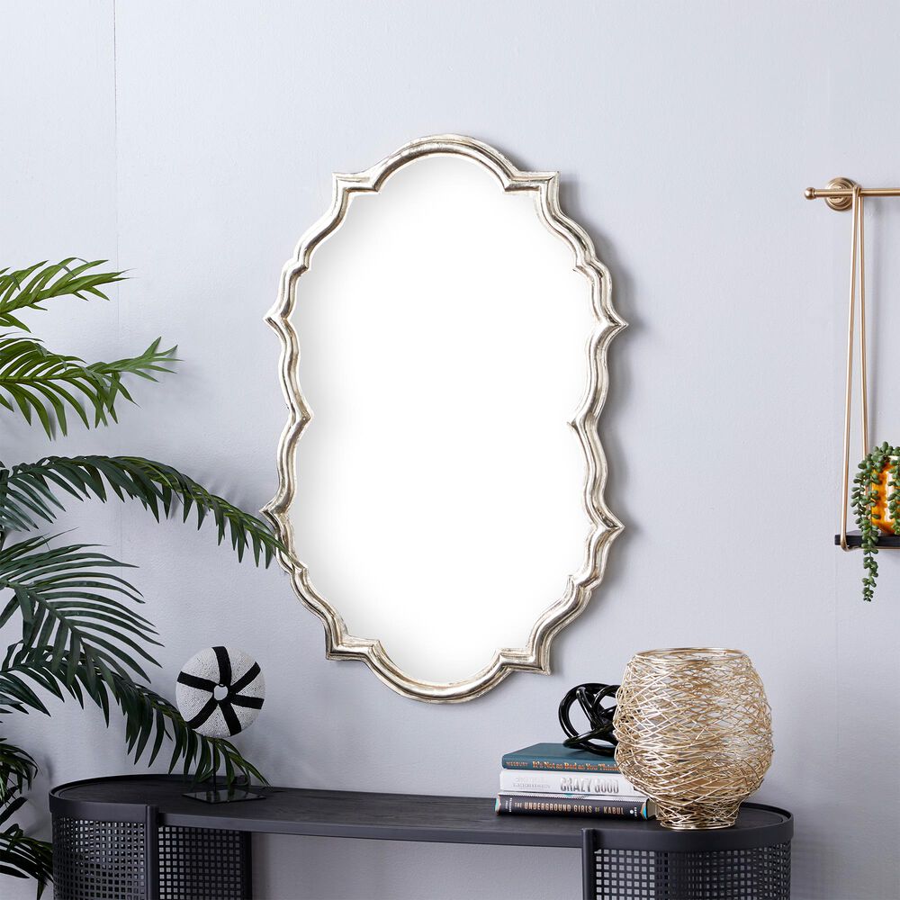 Maple and Jade 25&quot; x 36&quot; Wall Mirror in Polished Gold, , large