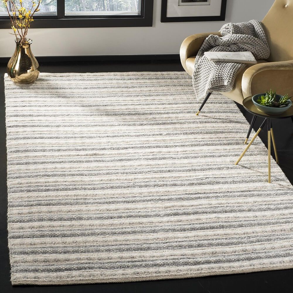 Safavieh Natura NAT403A 5&#39; x 8&#39; Grey and Ivory Area Rug, , large