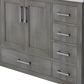 Lexora Home Jacques 48" Single Bathroom Vanity in Distressed Grey with 2 cm White Cultured Marble Top and Rectangular Sink, , large