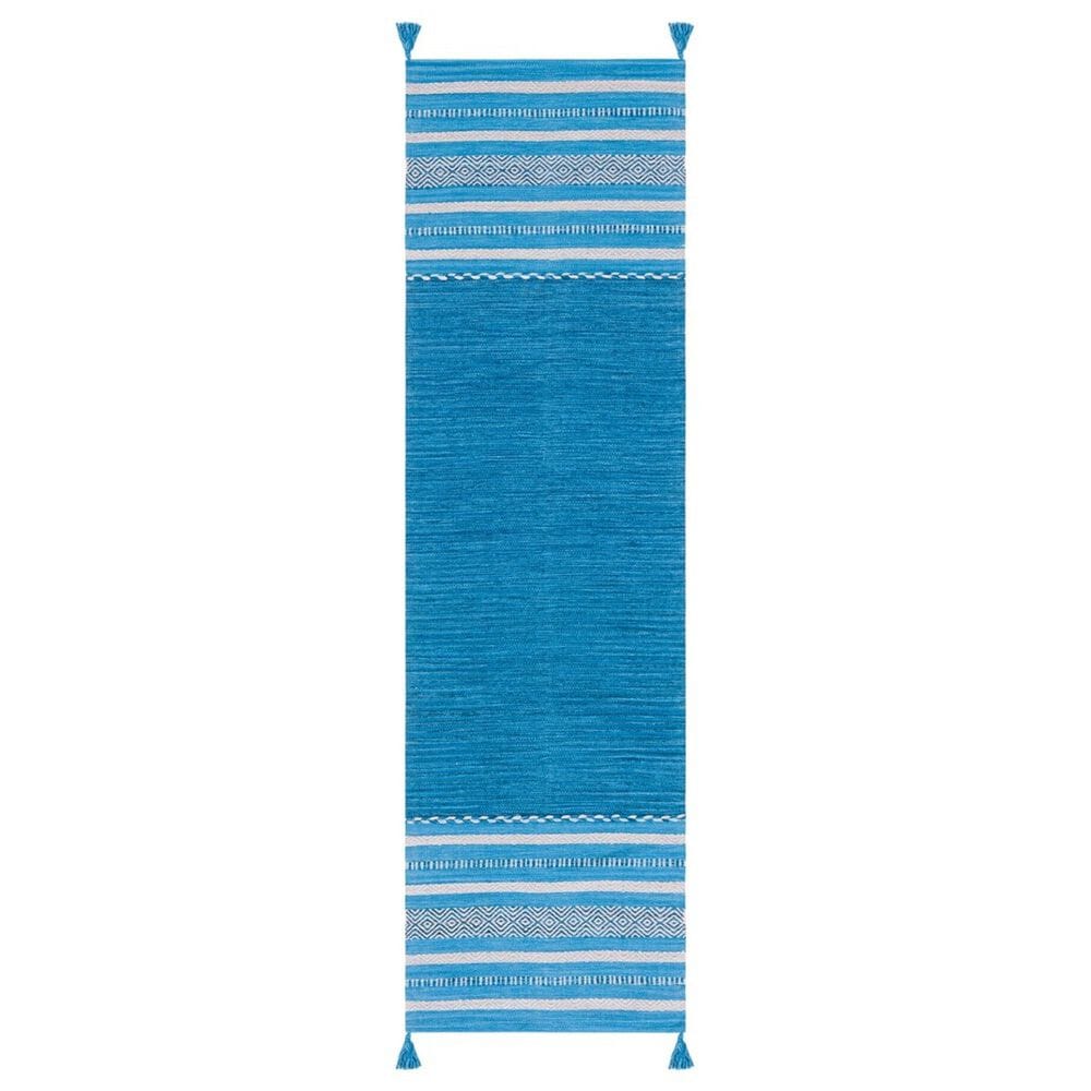 Safavieh Montauk MTK215M 2"6" x 8" Blue and Grey Runner, , large