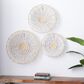 Maple and Jade 20", 24", 28" Plant Plate Home Wall Decor in Lightweight Cream and Beige (Set of 3), , large