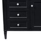 James Martin Vanities Brittany 48" Single Bathroom Vanity in Black Onyx with 3 cm Arctic Fall Solid Surface Top and Rectangle Sink, , large