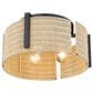 Golden Lighting Grove 3-Light Flush Mount in Matte Black, , large