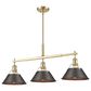 Golden Lighting Orwell 3-Light Linear Pendant with Rubbed Bronze Shade in Brushed Champagne Bronze, , large