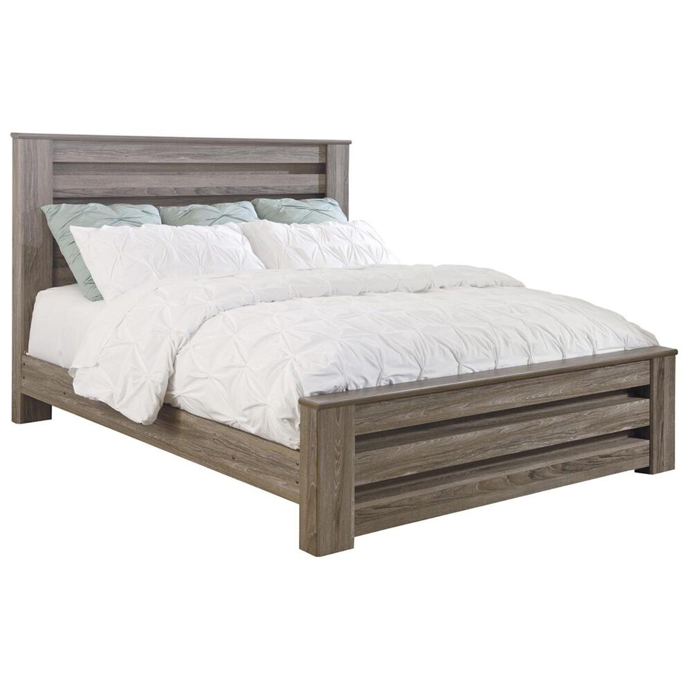 Ashley Zelen 5 Piece King Bedroom Set in Warm Gray, , large