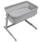 Delta Bedside Bassinet Sleeper in Grey Stripes, , large