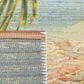 Safavieh Barbados Tropical Beach 3"3" x 5" Gold and Blue Indoor/Outdoor Area Rug, , large