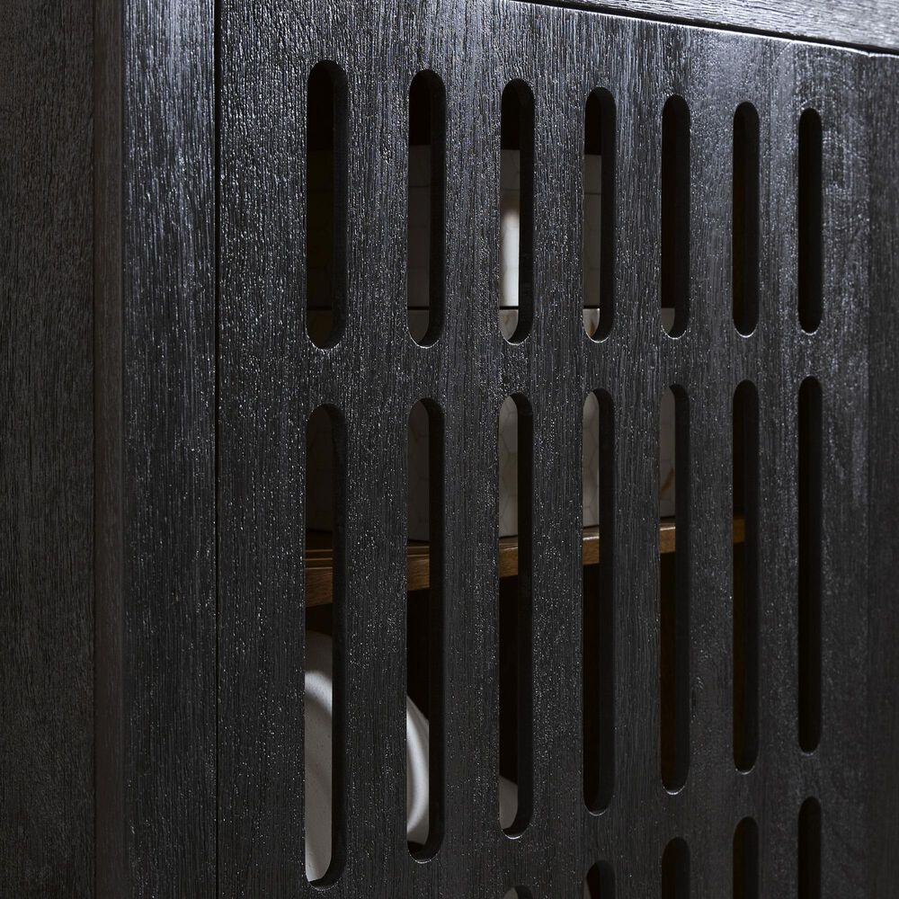 Ashley Vallisburg Accent Cabinet in Black and Natural, , large