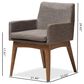 Baxton Studio Nexus Arm Chair with Gravel Cushion in Walnut Brown (Set of 2), , large