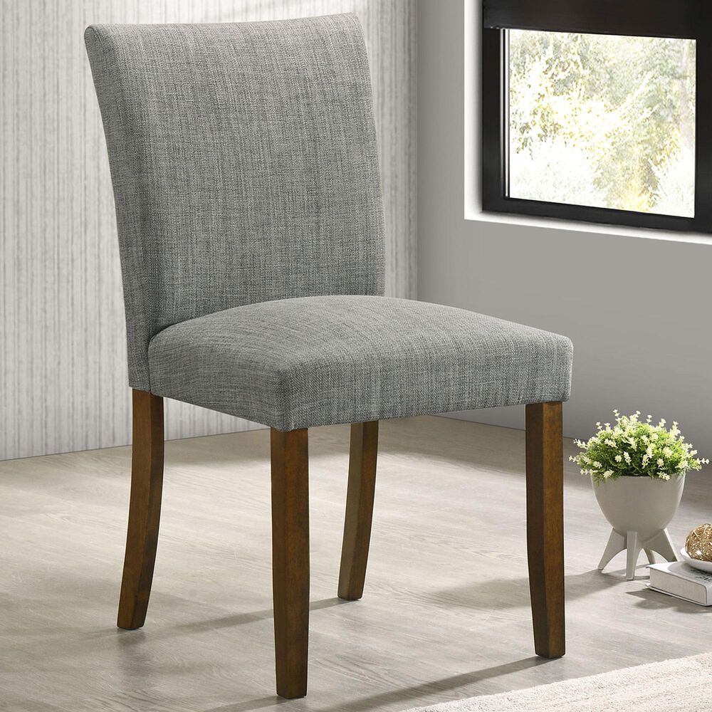 Coaster Cantley Dining Side Chair with Grey Cushion in Rich Brown, , large