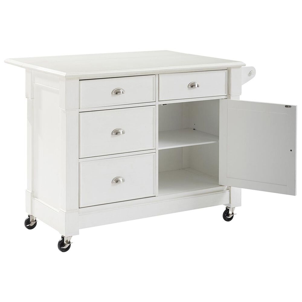 Crosley Furniture Lacey Kitchen Island in White, , large