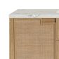 James Martin Solene 48" Single Bathroom Vanity in Seaside Oak with 3 cm Victorian Silver Quartz Top, Rectangular Sink and FreePower Wireless Charger, , large