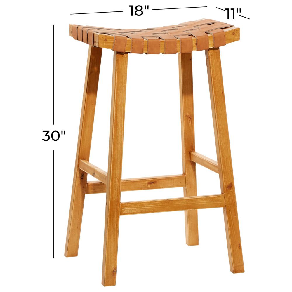 Maple and Jade 30&quot; Rustic Bar Stool in Brown, , large