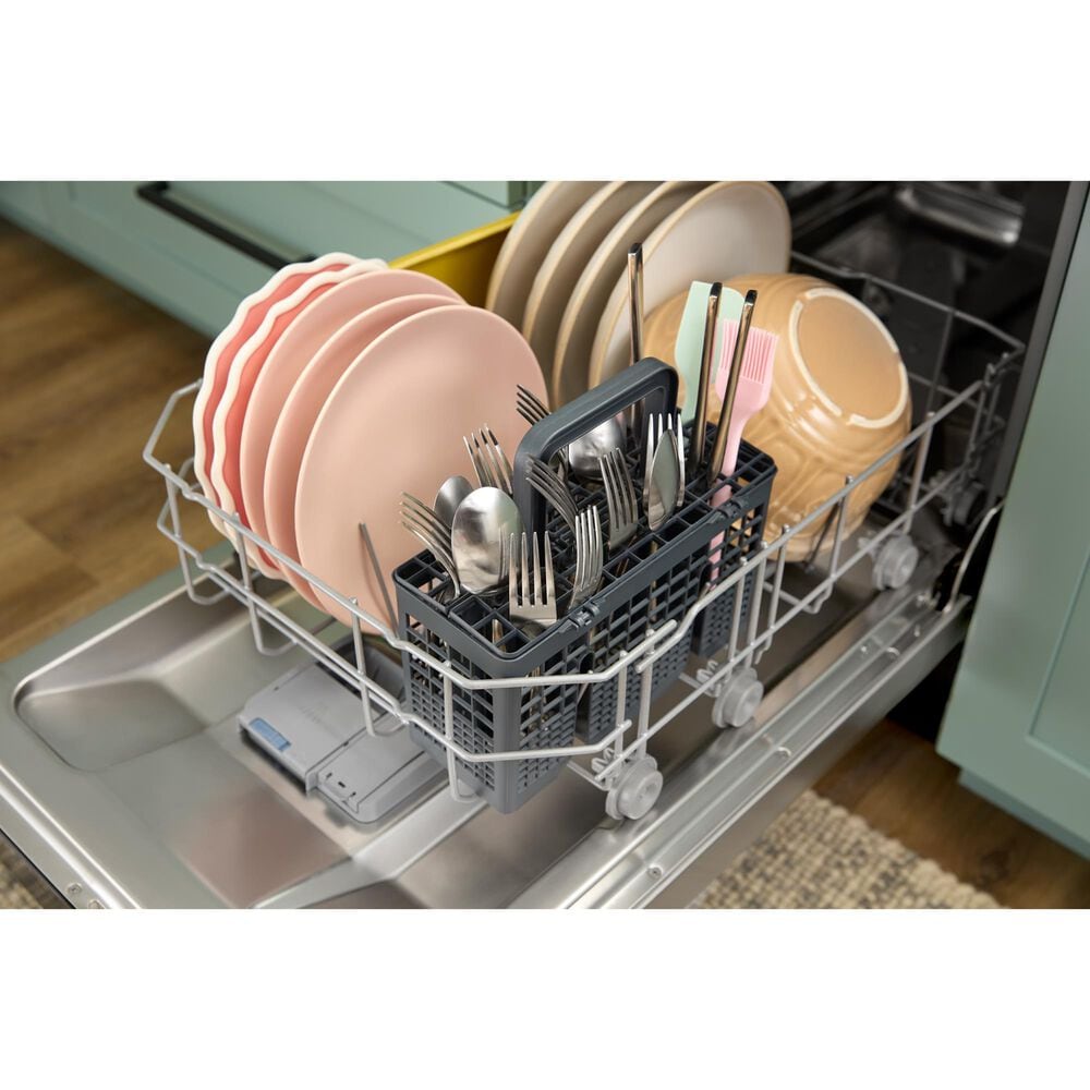 Whirlpool 18" Built-In Dishwasher with Half Load Cycle and Triple Spray Arms in Stainless Steel, , large