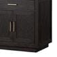 Lexora Home Abbey 84" Double Bathroom Vanity in Black Oak with 2 cm White Quartz Top and Rectangular Sinks, , large