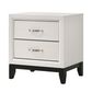 Crown Mark Akerson Chalk Nightstand in White, , large