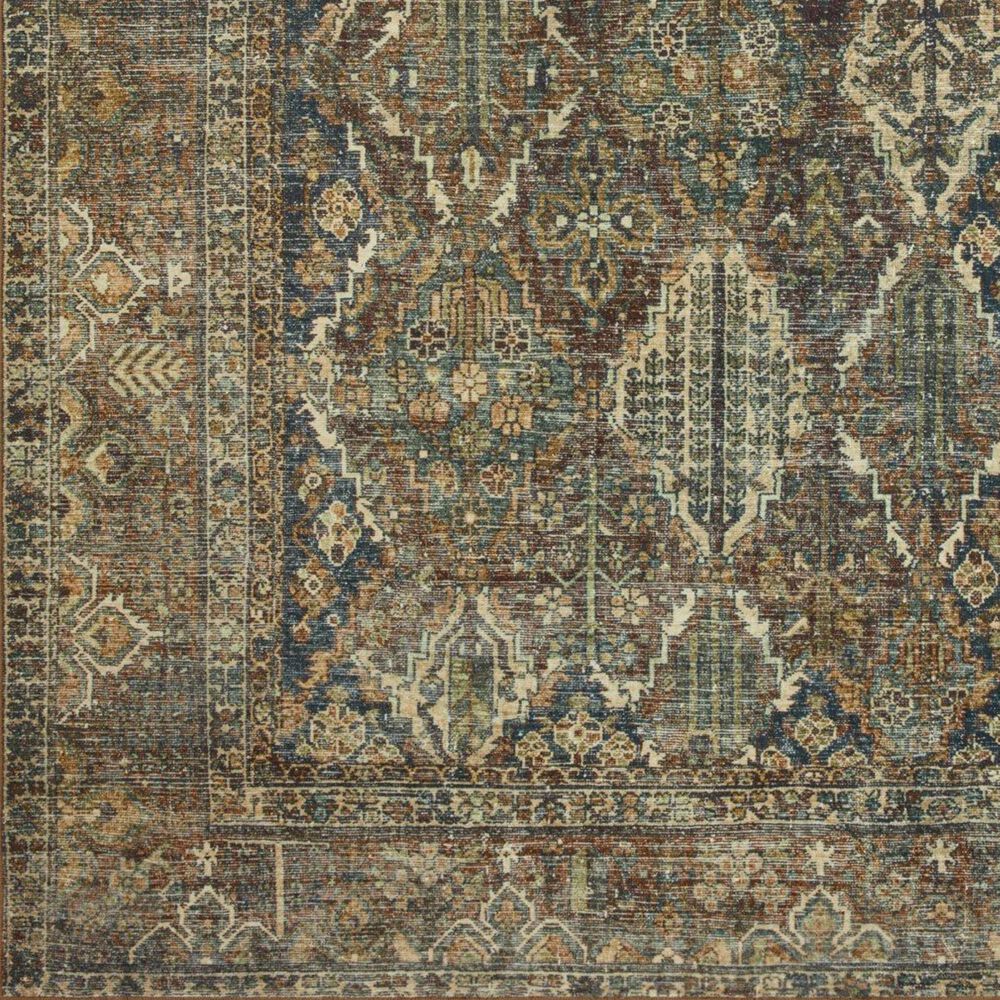 Magnolia Home Banks 2&#39; x 5&#39; Spice and Blue Runner, , large