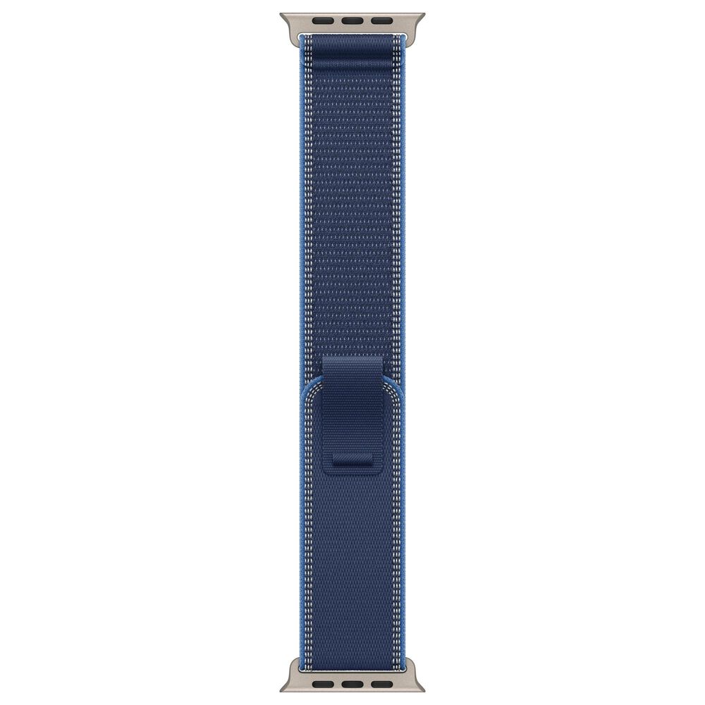 Apple Watch Ultra 3 (GPS+Cellular) 49mm Titanium Case with Blue/Bright Blue Trail Loop - S/M in Natural and 2-Year AppleCare+, , large