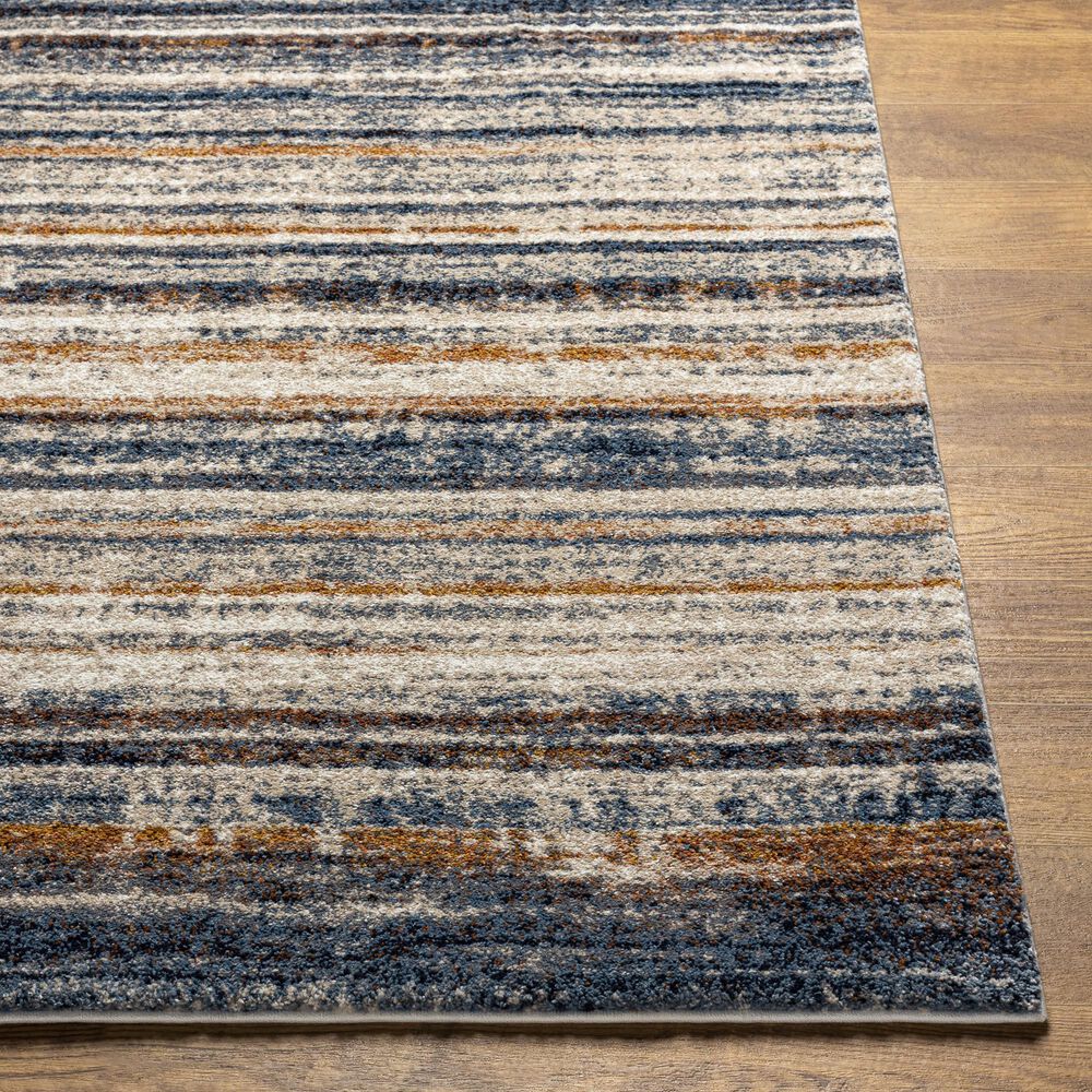 Surya Tuscany 5&#39;3&quot; x 7&#39;3&quot; Blue, Mustard and Cream Area Rug, , large