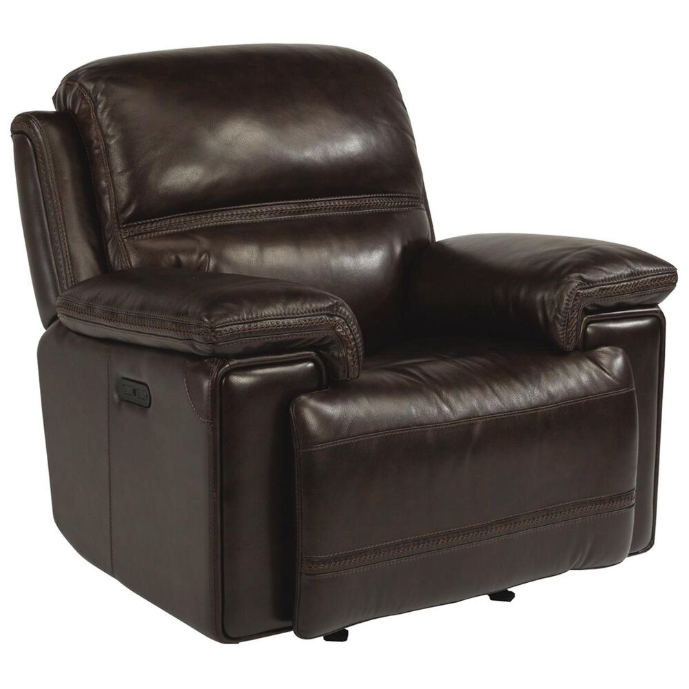 Flexsteel Fenwick Power Gliding Recliner with Headrest in Dark Brown, , large