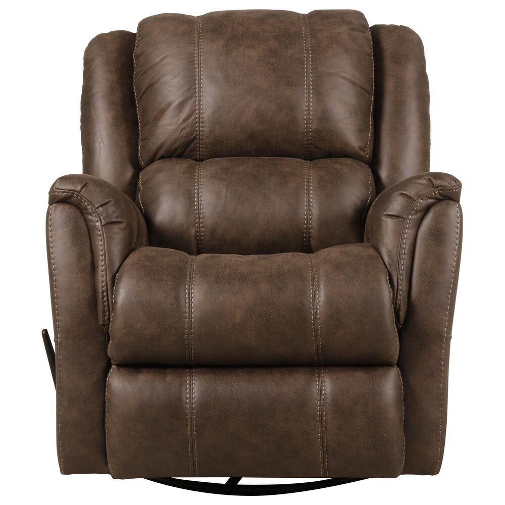 Homestretch Venus Swivel Glider Recliner in Walnut, , large