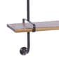 Maple and Jade 38" Wall Shelf in Oiled Brown and Sleek Black, , large