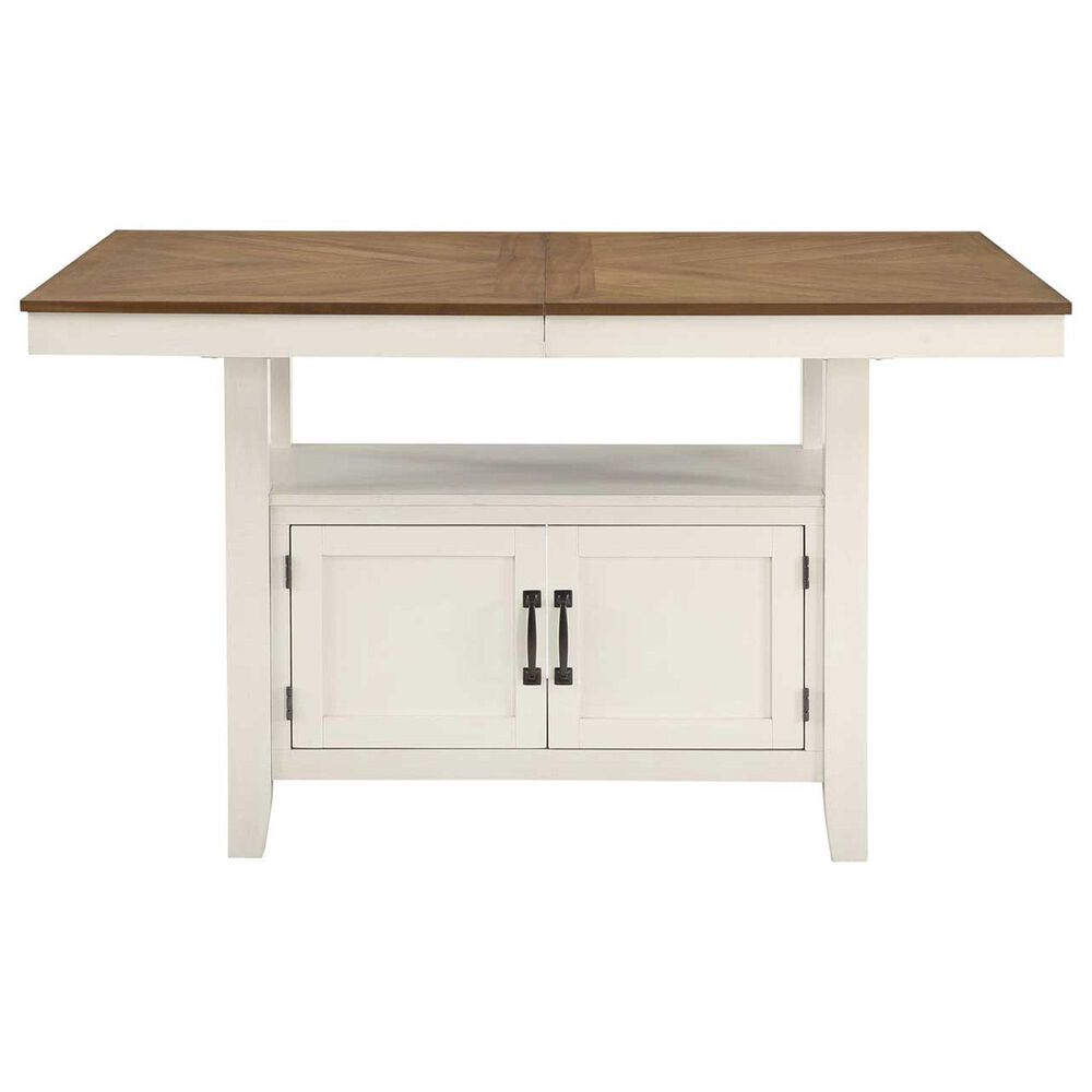 Steve Silver Hyland Counter Table with 20&quot; Leaf in Milk and Honey - Table Only, , large