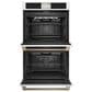 Cafe 30" Smart Double Electric Wall Oven with Convection in Matte White and Brushed Black, , large