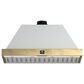 Forno Vittorio 48" Wall Mount Range Hood in White and Antique Brass, , large