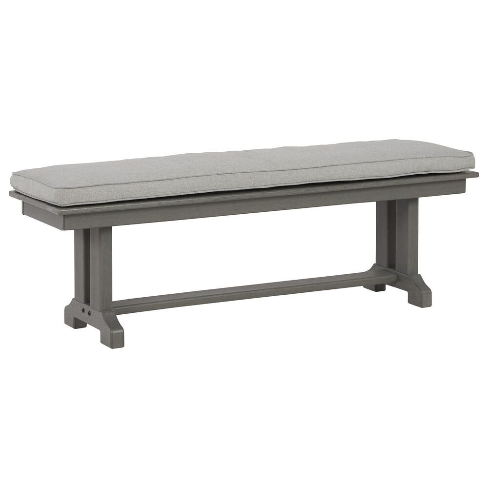 Ashley Visola Patio Bench in Gray, , large