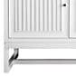 James Martin Vanities Athens 60" Single Bathroom Vanity in Glossy White with 3 cm Ethereal Noctis Quartz Top and Rectangular Sink, , large