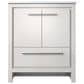 Lexora Home Lafarre 30" Single Bathroom Vanity in White with 2 cm White Quartz Top and Rectangular Sink, , large