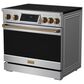 Thor Kitchen Gordon Ramsay 6 Cu. Ft. Professional Induction Range with Bronze Handle Kit in Stainless Steel, , large