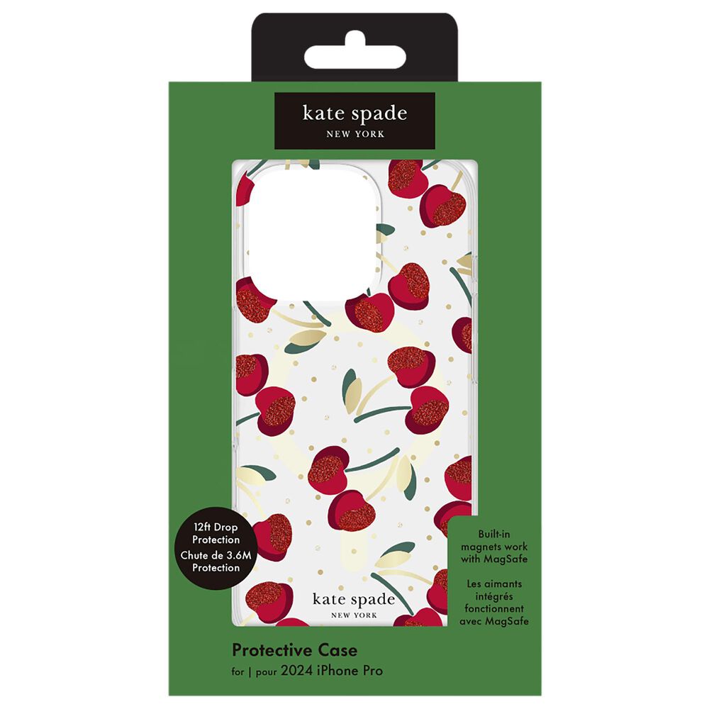 Kate Spade Protective MagSafe Case for Apple iPhone 16 Pro in Cherry Dot, , large