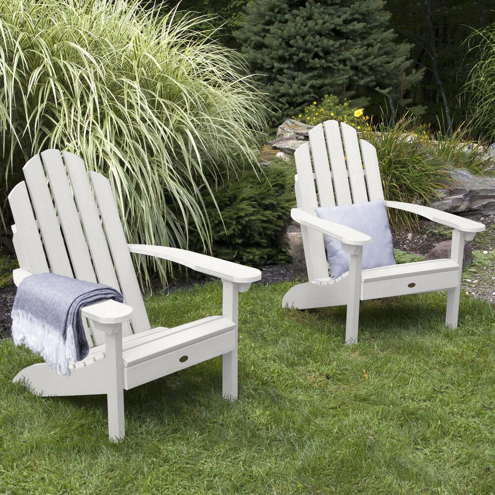 Highwood USA Classic Westport Adirondack Chair in White (Set of 2