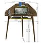 Dayton Bradley 4-Piece Sectional Cubicle Desk in Rustic Brown/Yellow, , large