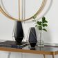 Maple and Jade 11" Geometric Vase in Black and Gold (Set of 2), , large